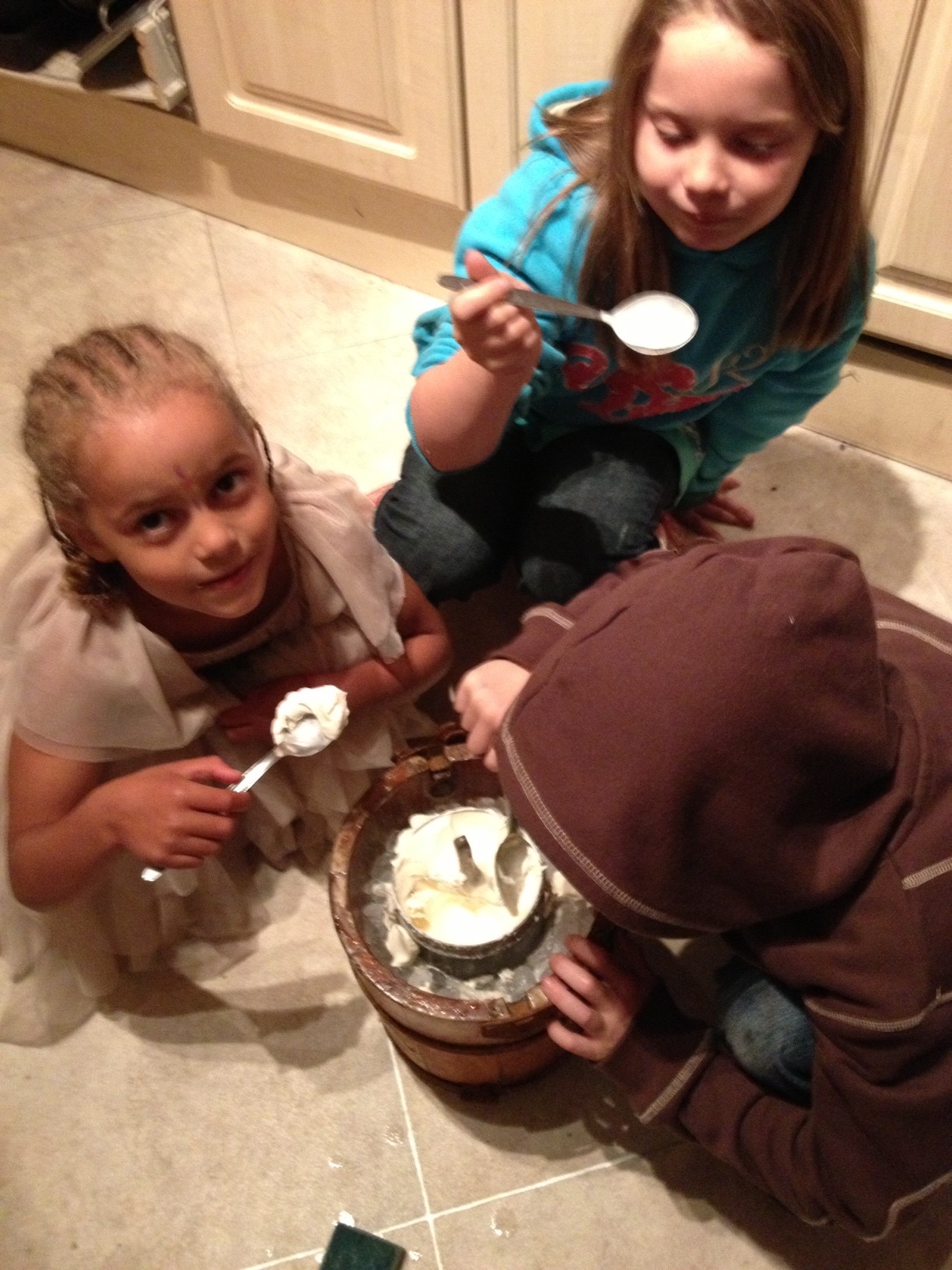 Honey and Ginger Ice Cream for the Kids